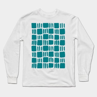 Abstract squares - turquoise Long Sleeve T-Shirt